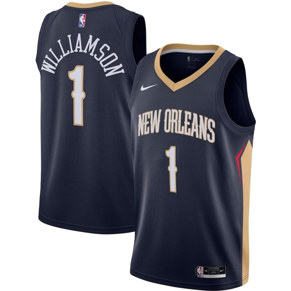 Nike Zion Williamson New Orleans Pelicans Swingman Jersey Icon Edition NWT 44(M)